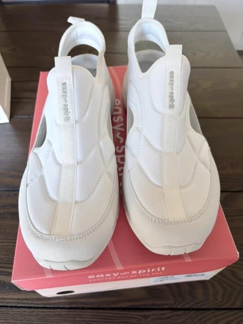 Easy Spirit Brayer Women’s White Slip-On Closed Toe Sport Sandals 10 New Sport